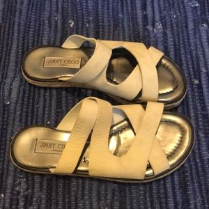 Jimmy Choo light beige/cream Sandal size 7